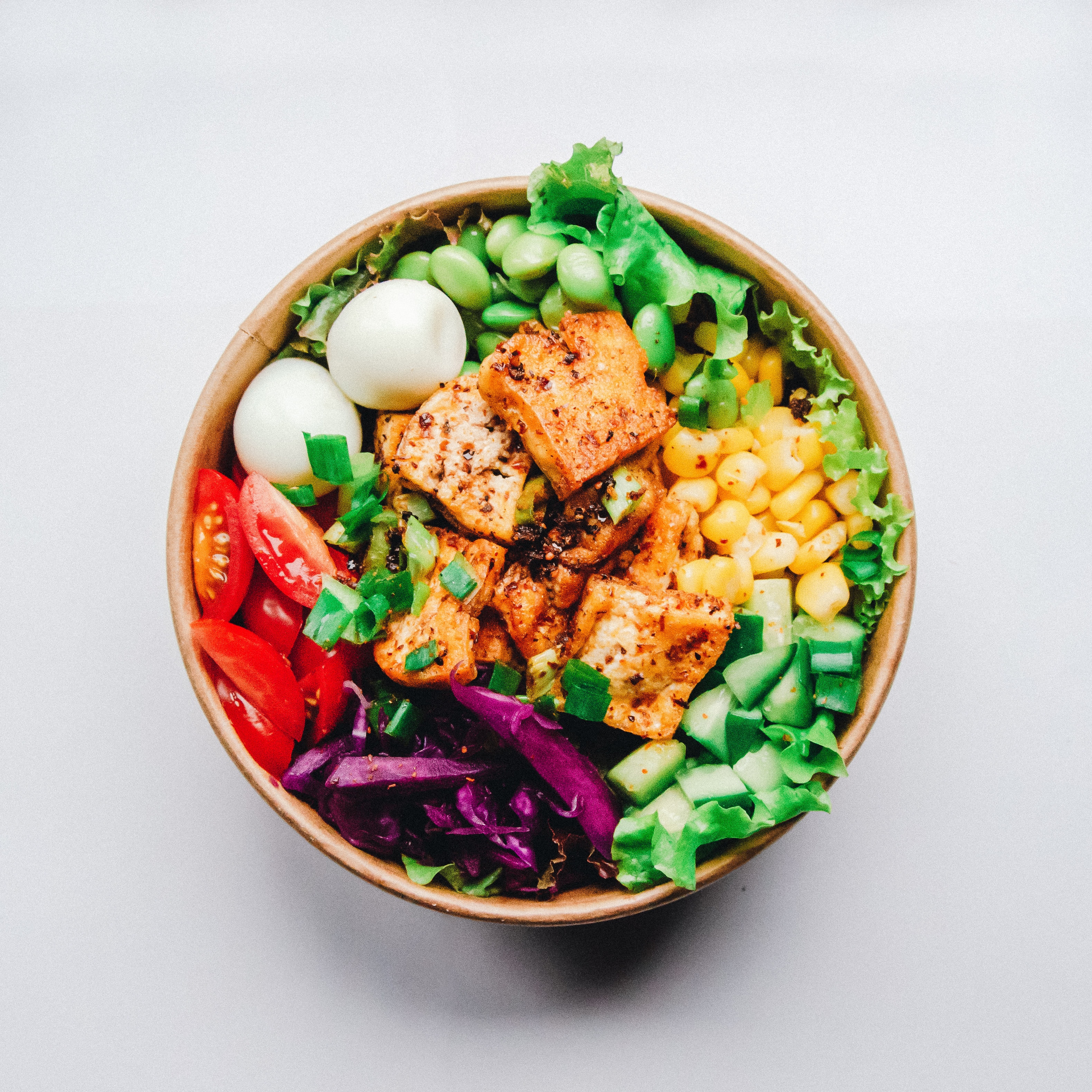 green tofu salad